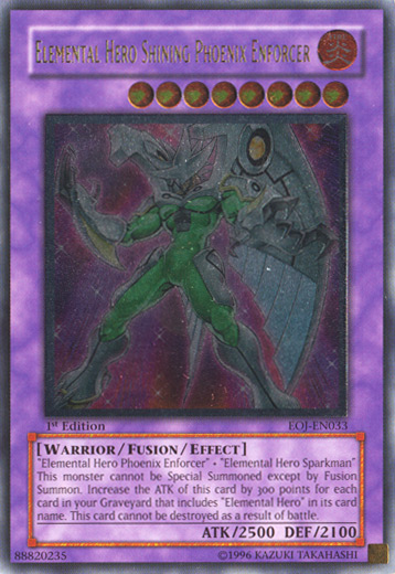 Elemental Hero Shining Phoenix Enforcer [EOJ-EN033] Ultimate Rare | Chromatic Games