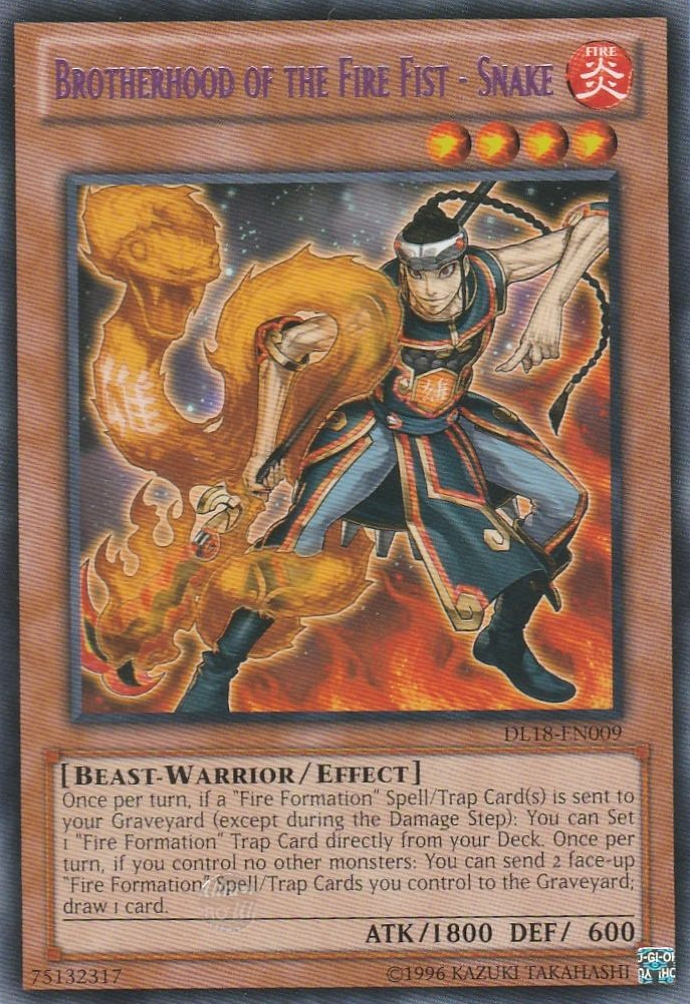 Brotherhood of the Fire Fist - Snake (Purple) [DL18-EN009] Rare | Chromatic Games