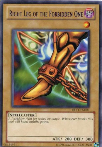 Right Leg of the Forbidden One (Red) [DL11-EN002] Rare | Chromatic Games