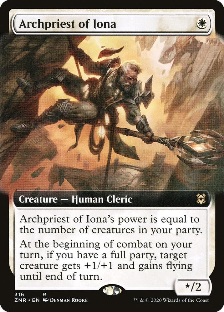 Archpriest of Iona 316/280 (Zendikar Rising)  - Extended Art Foil | Chromatic Games