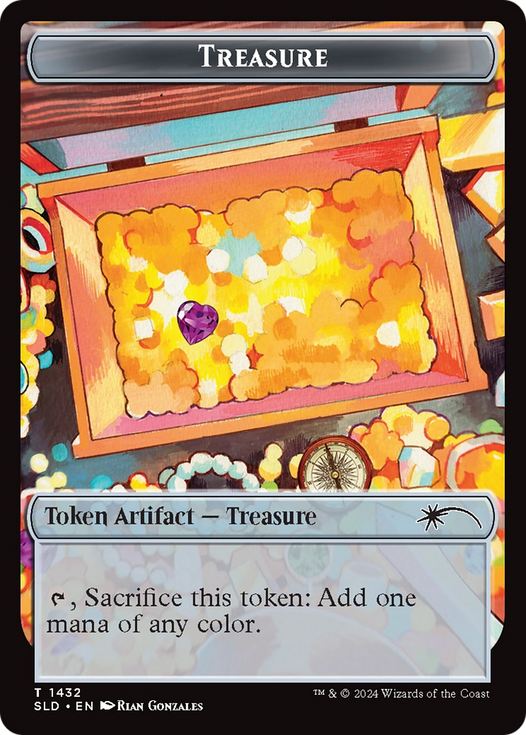 Treasure Token (1432) (Rainbow Foil) [Secret Lair Drop Series] | Chromatic Games