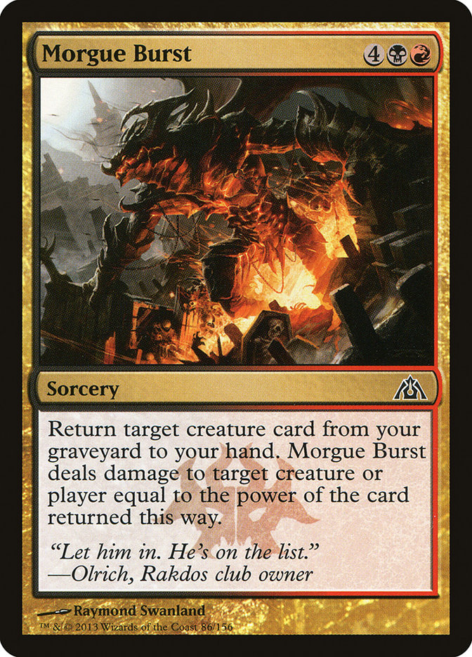 Morgue Burst 86/156 (Dragon's Maze)  | Chromatic Games