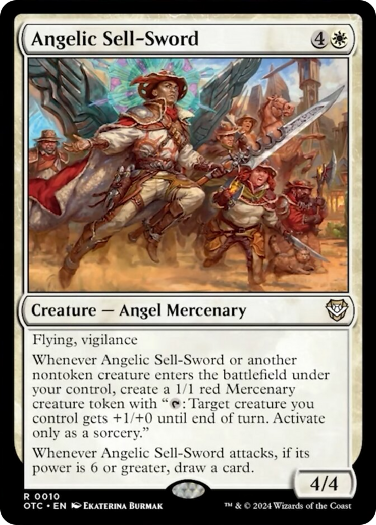 Angelic Sell-Sword [Outlaws of Thunder Junction Commander] | Chromatic Games