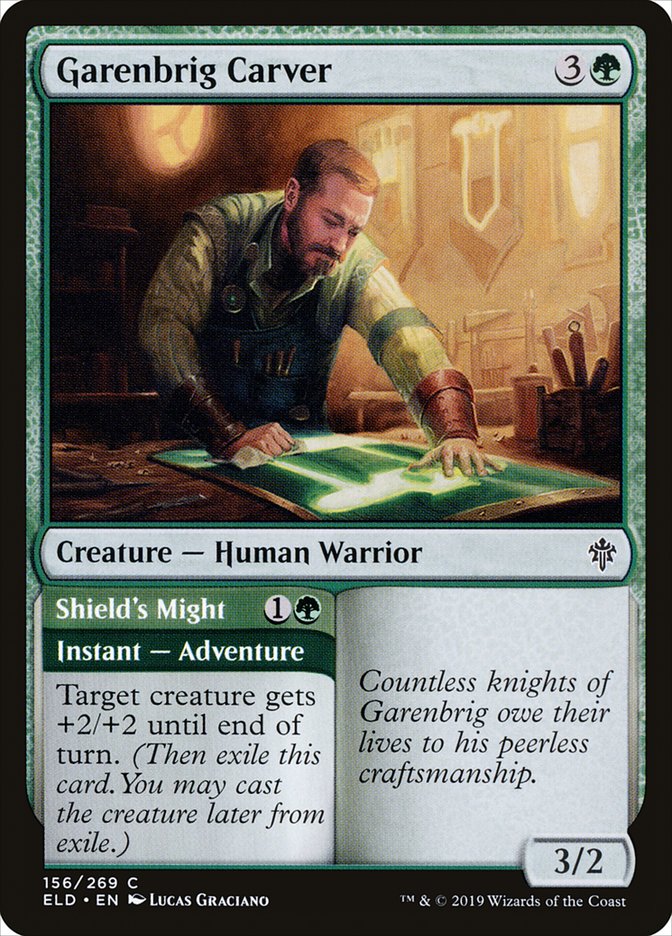 Garenbrig Carver // Shield's Might 156/269 (Throne of Eldraine)  | Chromatic Games