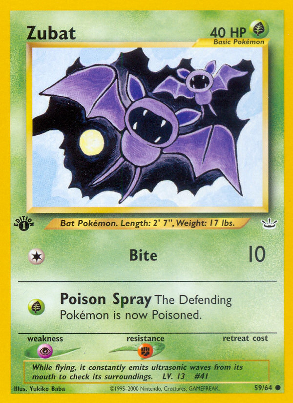 Zubat (59/64) [Neo Revelation 1st Edition] | Chromatic Games