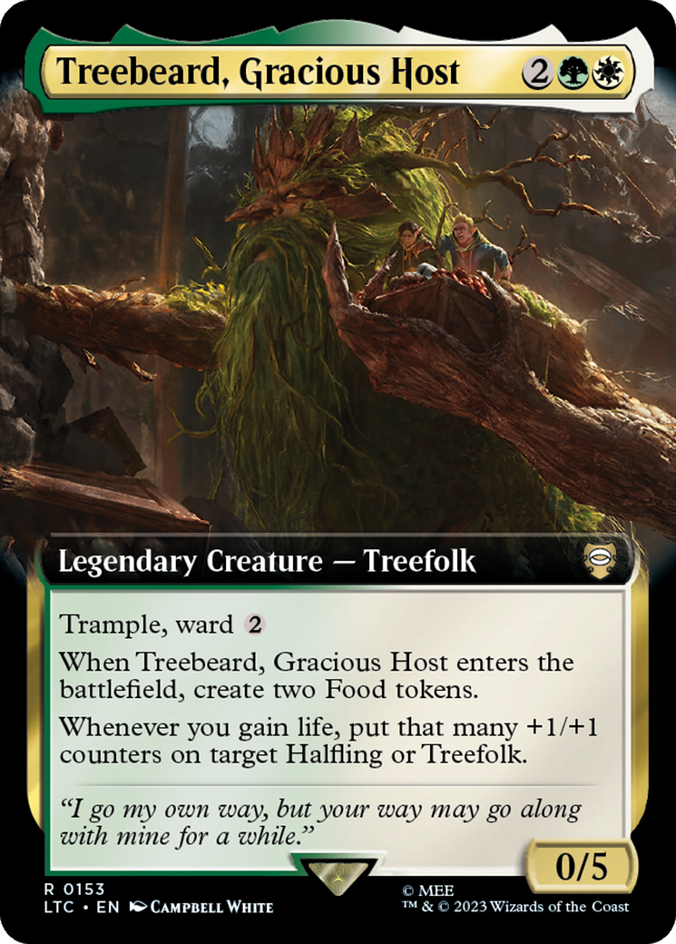 Treebeard, Gracious Host (Extended Art) [The Lord of the Rings: Tales of Middle-Earth Commander] | Chromatic Games