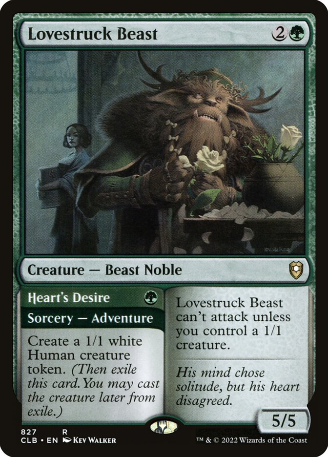 Lovestruck Beast // Heart's Desire 827 (Commander Legends: Battle for Baldur's Gate)  | Chromatic Games