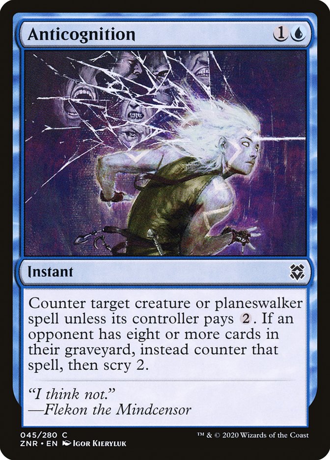 Anticognition 45/280 (Zendikar Rising)  - Foil | Chromatic Games
