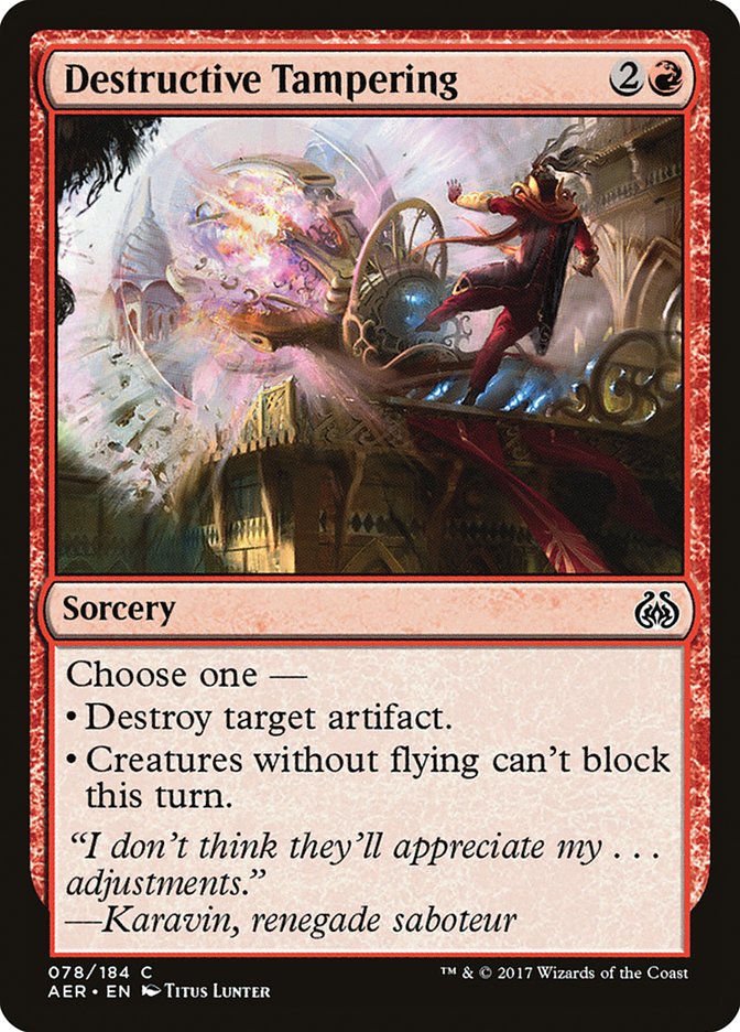 Destructive Tampering [Aether Revolt] | Chromatic Games