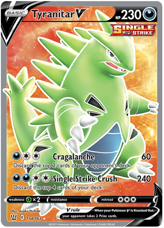 Tyranitar V (154/163) [Sword & Shield: Battle Styles] | Chromatic Games