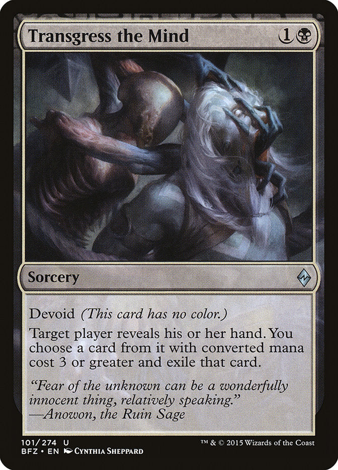 Transgress the Mind 101/274 (Battle for Zendikar)  | Chromatic Games