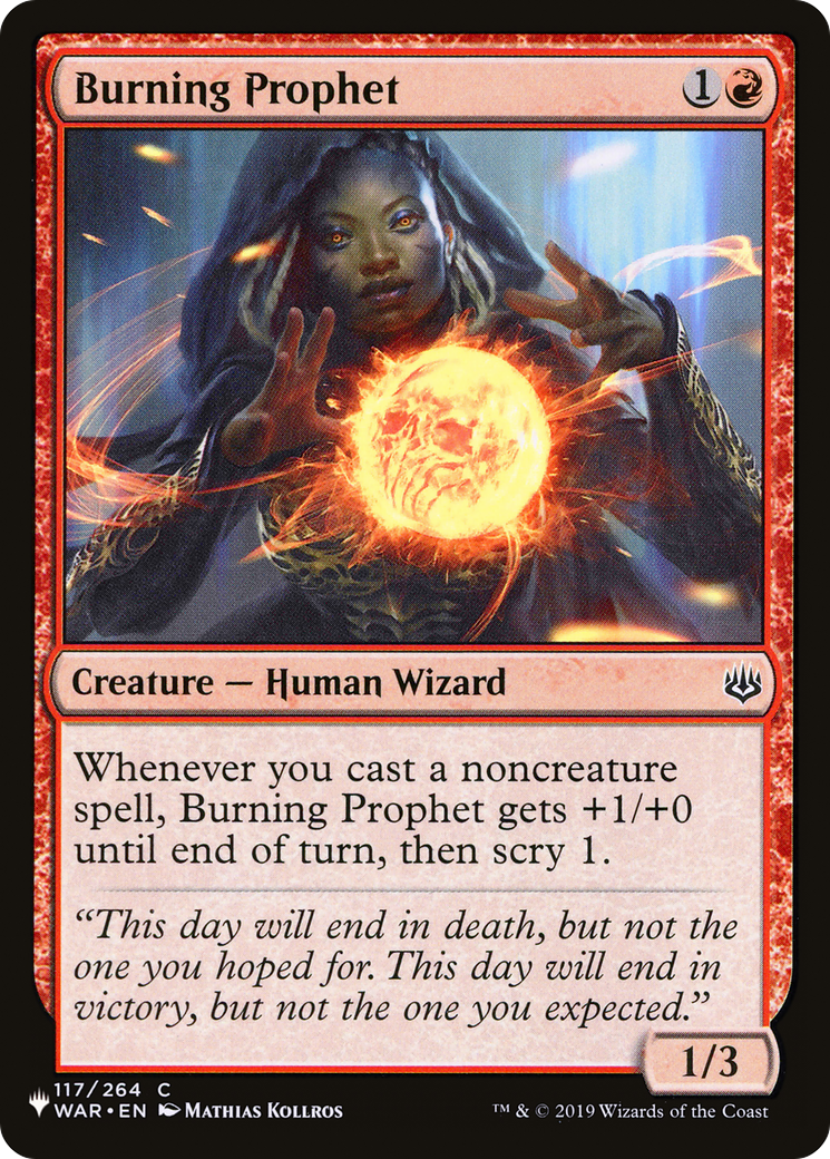 Burning Prophet [The List Reprints] | Chromatic Games