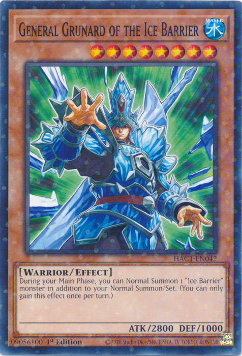 General Grunard of the Ice Barrier (Duel Terminal) [HAC1-EN042] Common | Chromatic Games