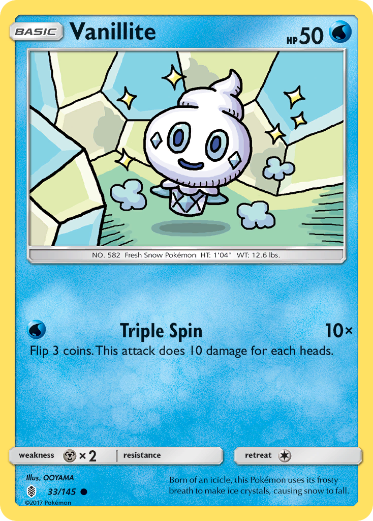 Vanillite (33/145) [Sun & Moon: Guardians Rising] | Chromatic Games