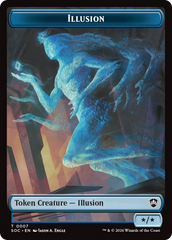 Spirit (0006) // Illusion Double-Sided Token [Secrets of Strixhaven Commander Tokens] | Chromatic Games