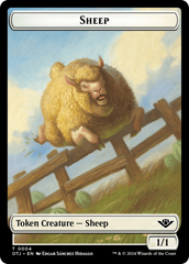 Sheep // Plot Double-Sided Token [Outlaws of Thunder Junction Tokens] | Chromatic Games