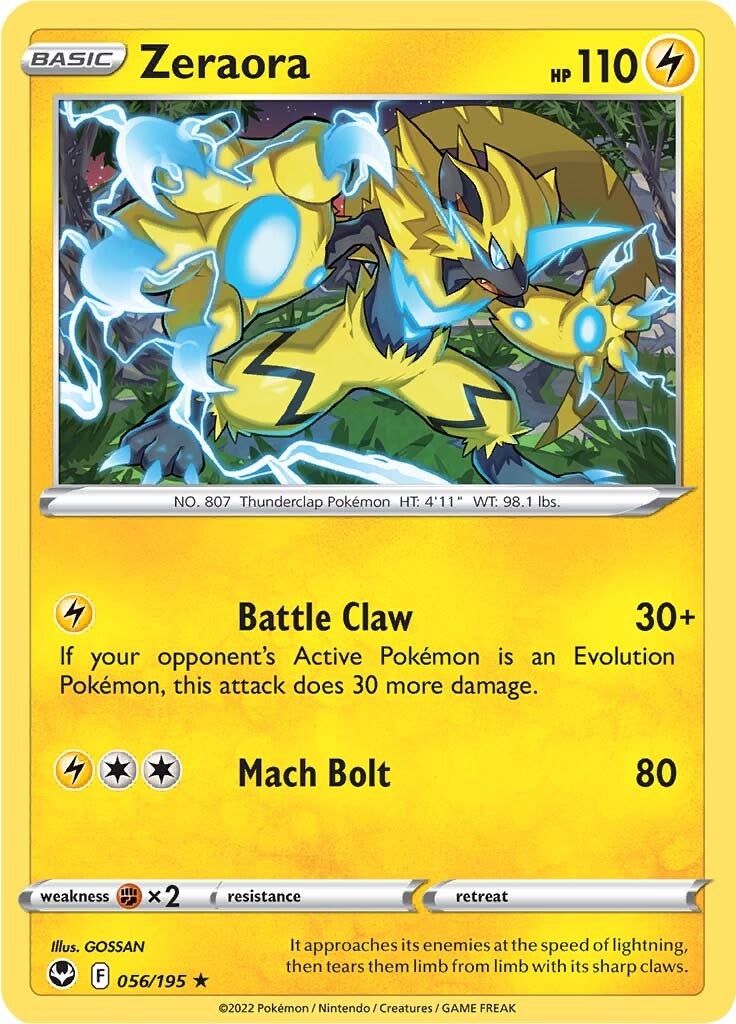 Zeraora (056/195) [Sword & Shield: Silver Tempest] | Chromatic Games