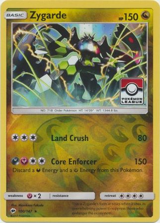 Zygarde (100/147) (League Promo) [Sun & Moon: Burning Shadows] | Chromatic Games