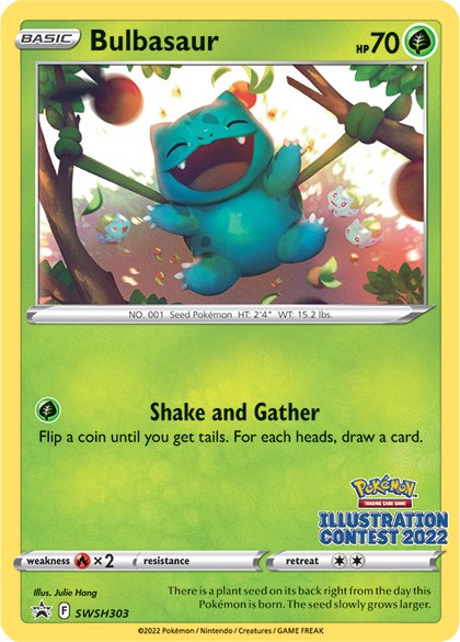 Bulbasaur (SWSH303) (Illustration Contest 2022) [Sword & Shield: Black Star Promos] | Chromatic Games