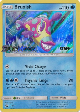 Bruxish (SM11) (Staff Prerelease Promo) [Sun & Moon: Black Star Promos] | Chromatic Games