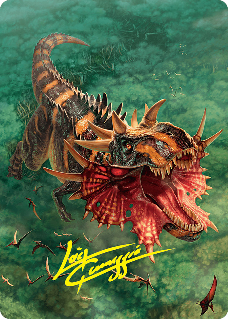 Gigantosaurus Art Card (53/54) (Gold-Stamped Signature) [Foundations Art Series] | Chromatic Games