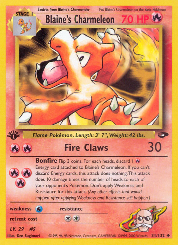 Blaine's Charmeleon (31/132) [Gym Challenge 1st Edition] | Chromatic Games