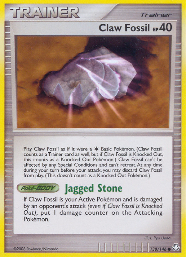 Claw Fossil (138/146) [Diamond & Pearl: Legends Awakened] | Chromatic Games