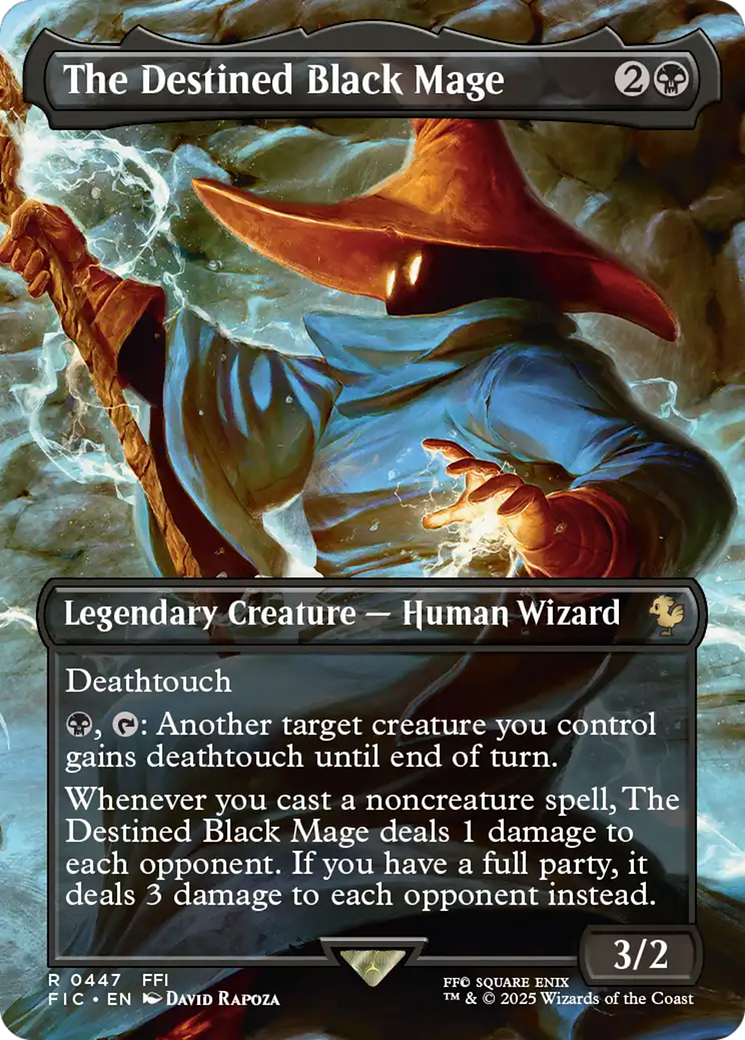 The Destined Black Mage (Borderless) [FINAL FANTASY Commander] | Chromatic Games