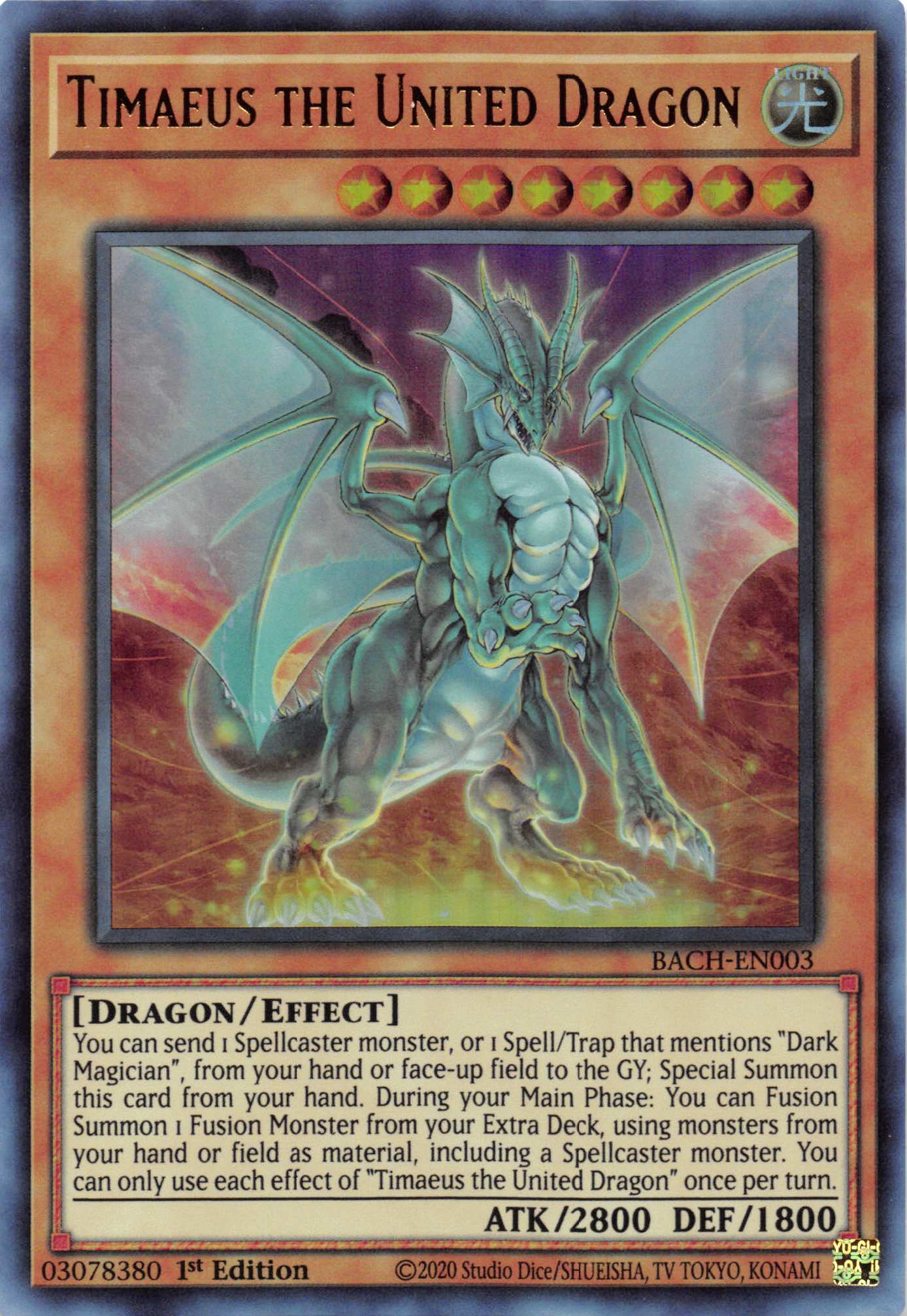 Timaeus the United Dragon [BACH-EN003] Ultra Rare | Chromatic Games