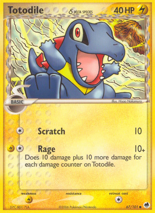 Totodile (67/101) (Delta Species) [EX: Dragon Frontiers] | Chromatic Games