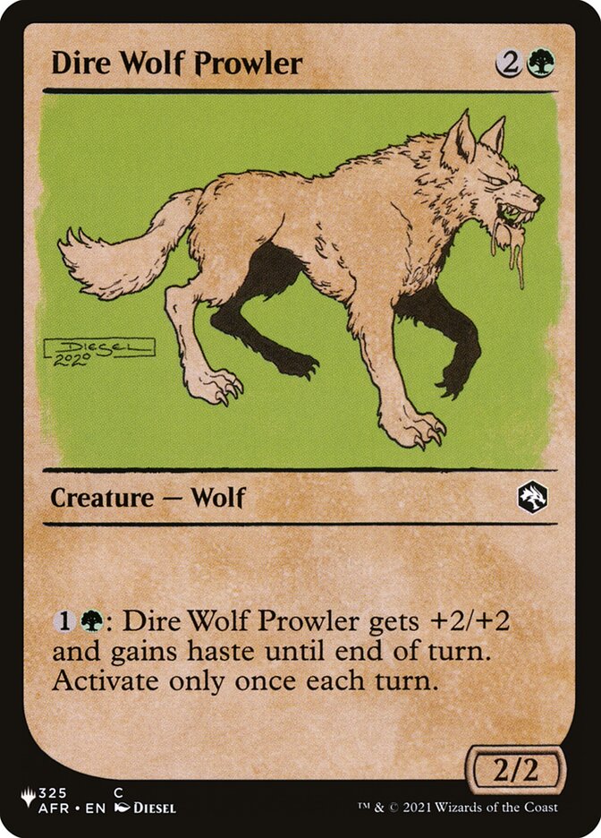 Dire Wolf Prowler (Showcase) [The List] | Chromatic Games