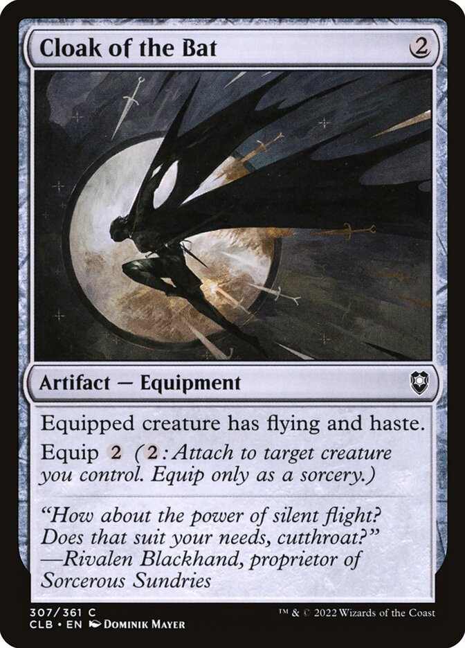 Cloak of the Bat 307 (Commander Legends: Battle for Baldur's Gate)  | Chromatic Games