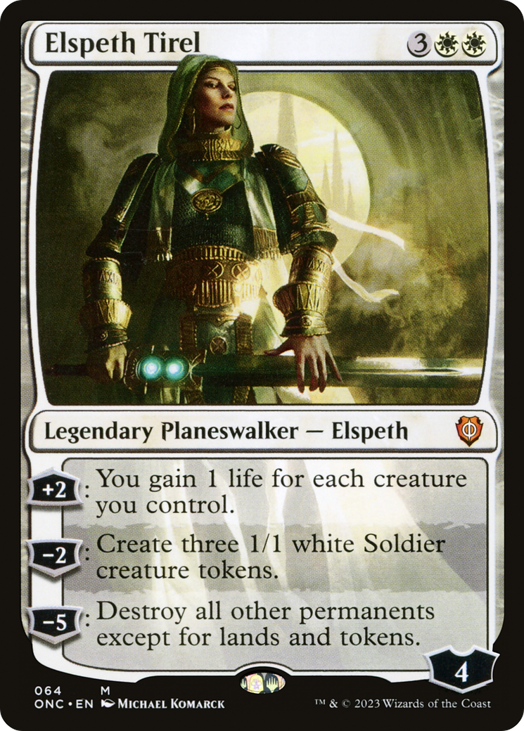 Elspeth Tirel [Phyrexia: All Will Be One Commander] | Chromatic Games