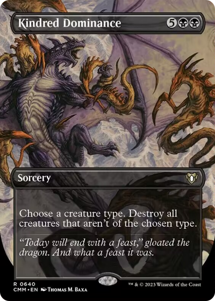 Kindred Dominance (Borderless Alternate Art) [Commander Masters] | Chromatic Games