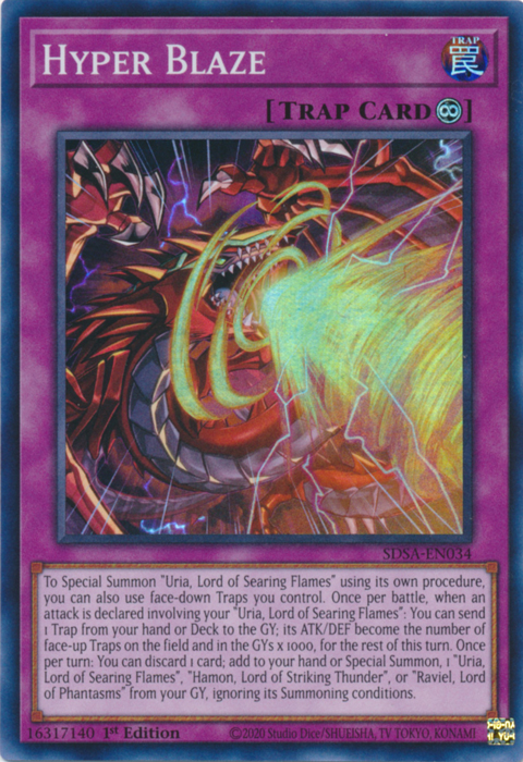 Hyper Blaze [SDSA-EN034] Super Rare | Chromatic Games