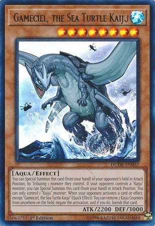 Gameciel, the Sea Turtle Kaiju [DUDE-EN037] Ultra Rare | Chromatic Games