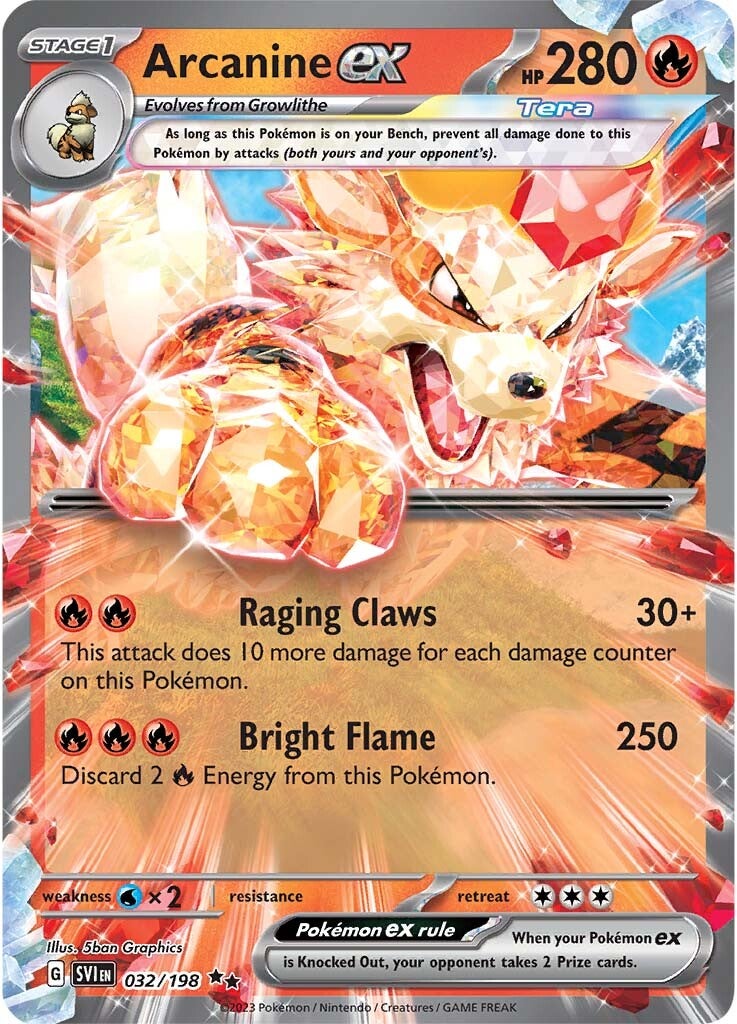 Arcanine ex (032/198) [Scarlet & Violet: Base Set] | Chromatic Games