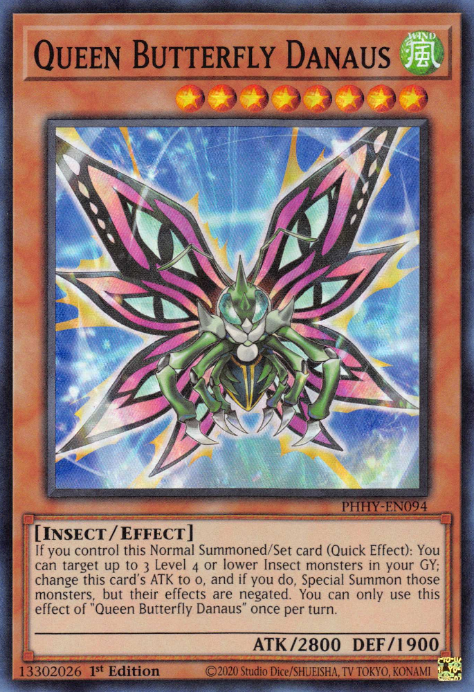 Queen Butterfly Danaus [PHHY-EN094] Super Rare | Chromatic Games