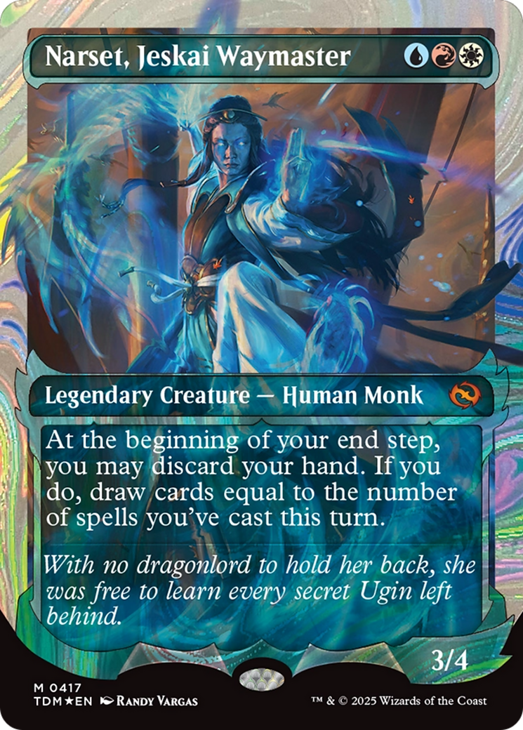Narset, Jeskai Waymaster (Showcase) (Halo Foil) [Tarkir: Dragonstorm] | Chromatic Games