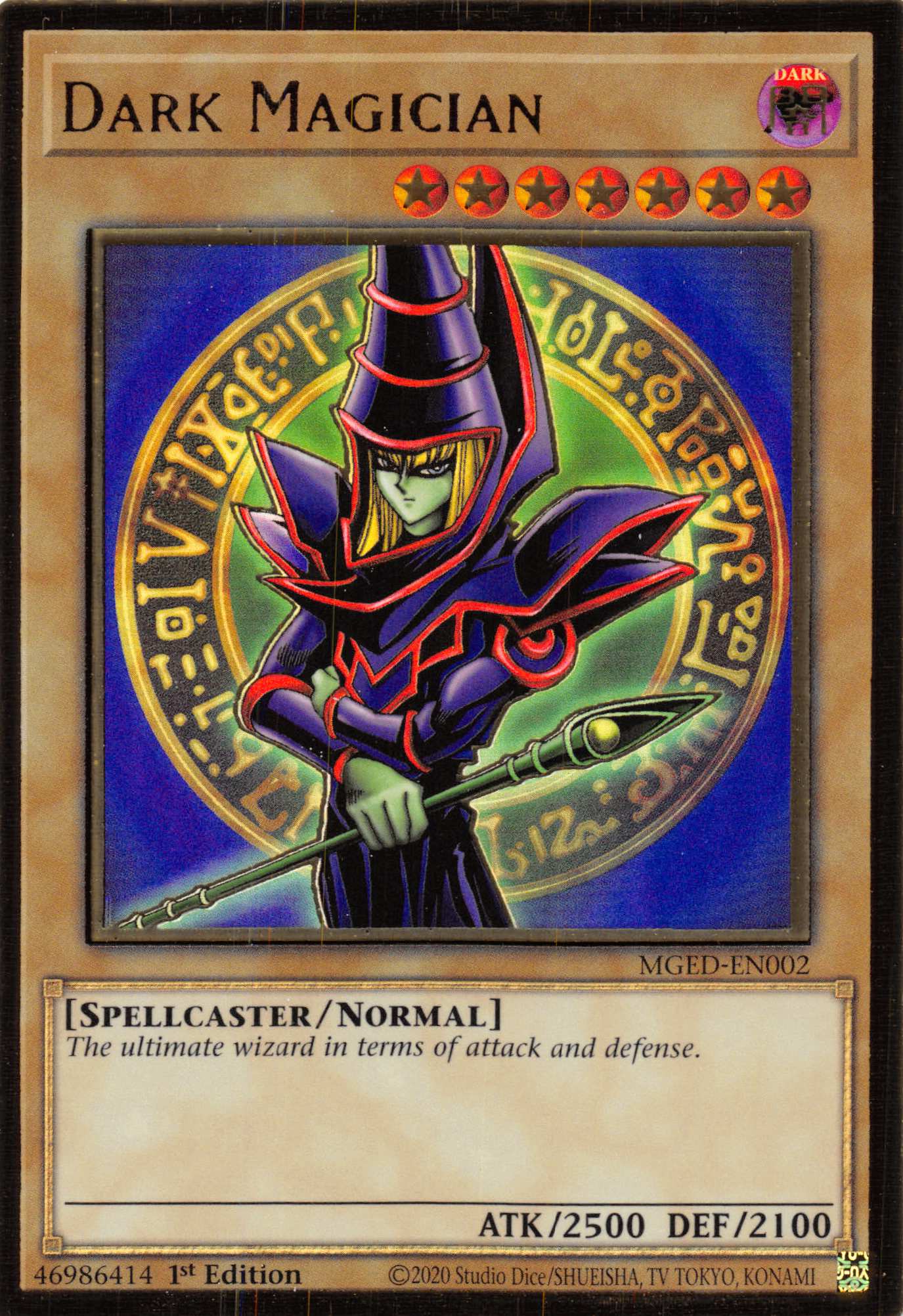 Dark Magician (Alternate Art) [MGED-EN002] Gold Rare | Chromatic Games