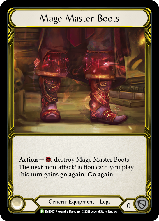 Mage Master Boots (Golden) [FAB067] (Promo)  Cold Foil | Chromatic Games