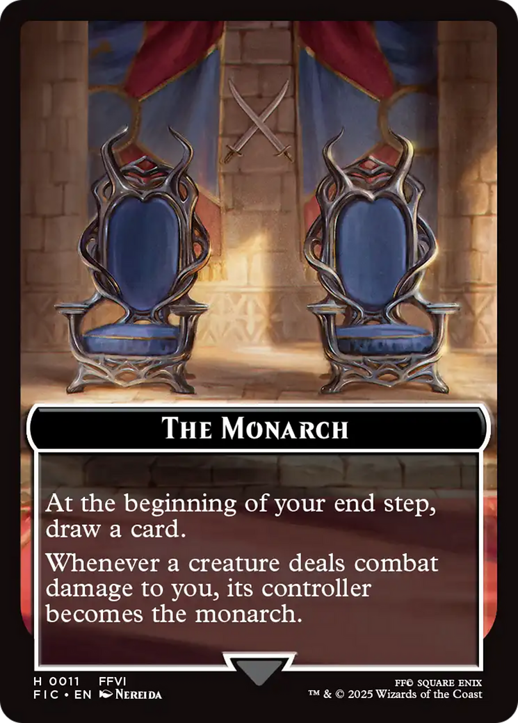 The Blackjack // The Monarch Double-Sided Token (Surge Foil) [FINAL FANTASY Commander Tokens] | Chromatic Games