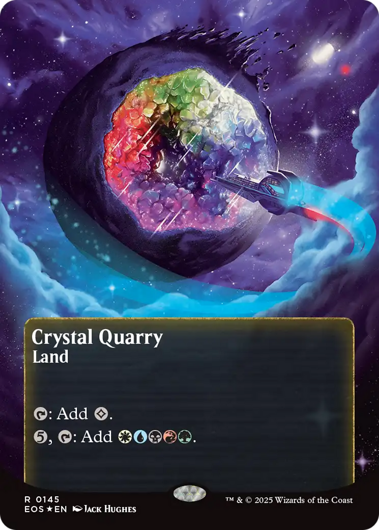 Crystal Quarry (0145) (Borderless) (Galaxy Foil) [Edge of Eternities: Stellar Sights] | Chromatic Games