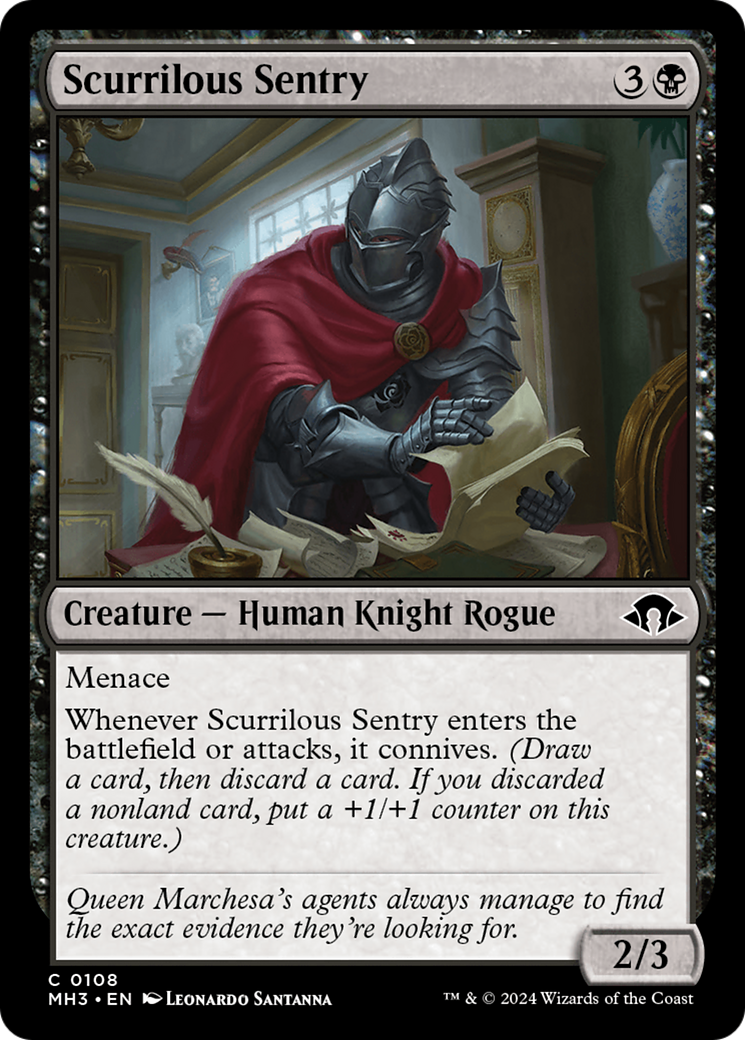 Scurrilous Sentry [Modern Horizons 3] | Chromatic Games