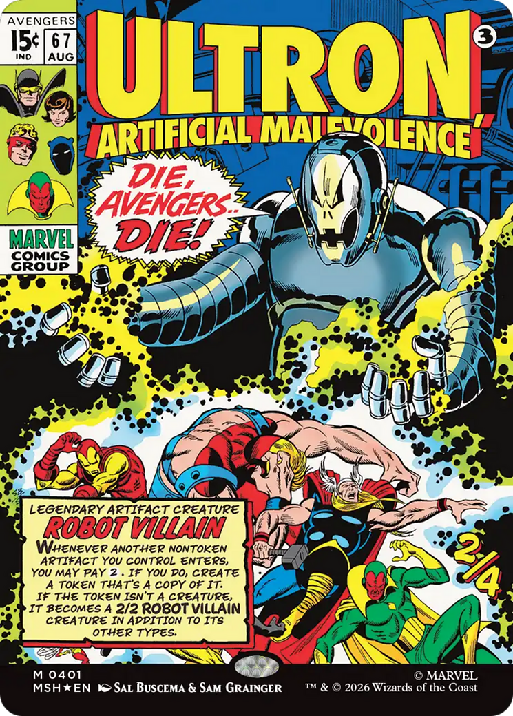 Ultron, Artificial Malevolence (Borderless) (0401) [Marvel Super Heroes] | Chromatic Games
