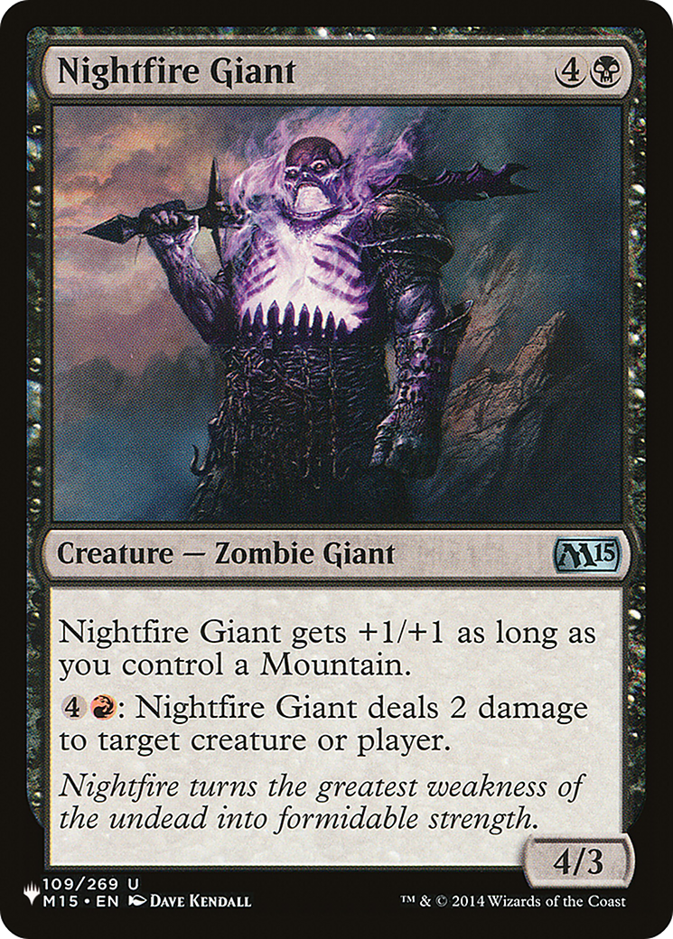 Nightfire Giant [The List Reprints] | Chromatic Games