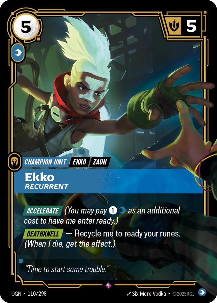 Ekko - Recurrent 110/298 (Origins)  - Foil | Chromatic Games