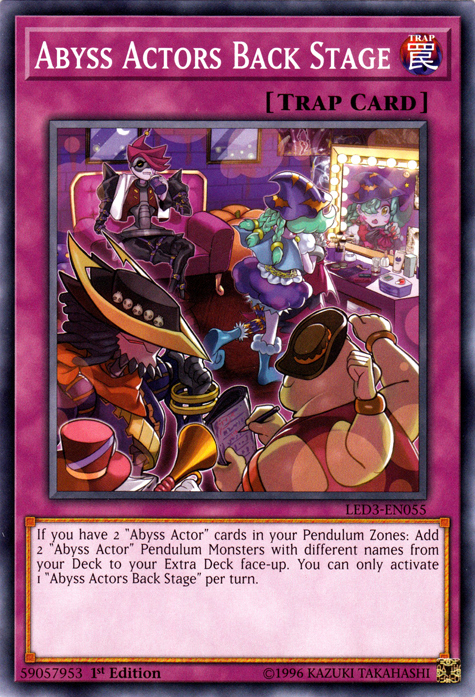 Abyss Actors Back Stage [LED3-EN055] Common | Chromatic Games