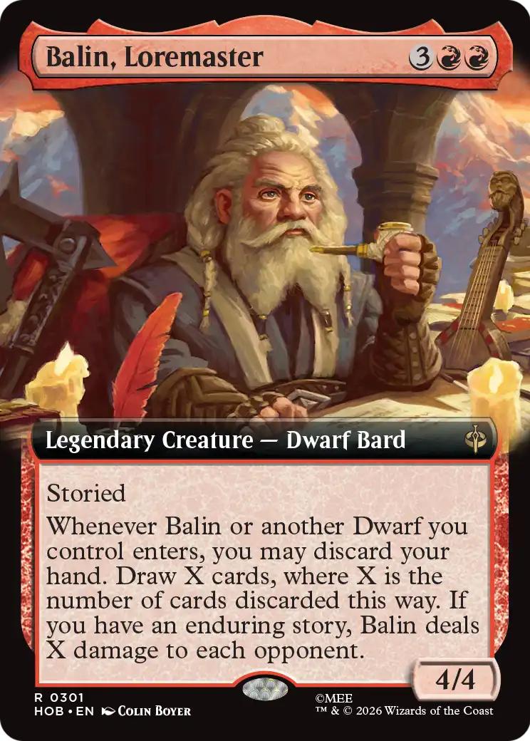 Balin, Loremaster (Extended Art) [The Hobbit] | Chromatic Games
