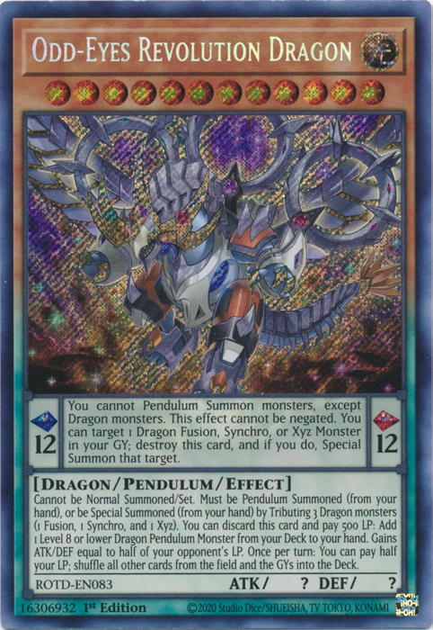 Odd-Eyes Revolution Dragon [ROTD-EN083] Secret Rare | Chromatic Games